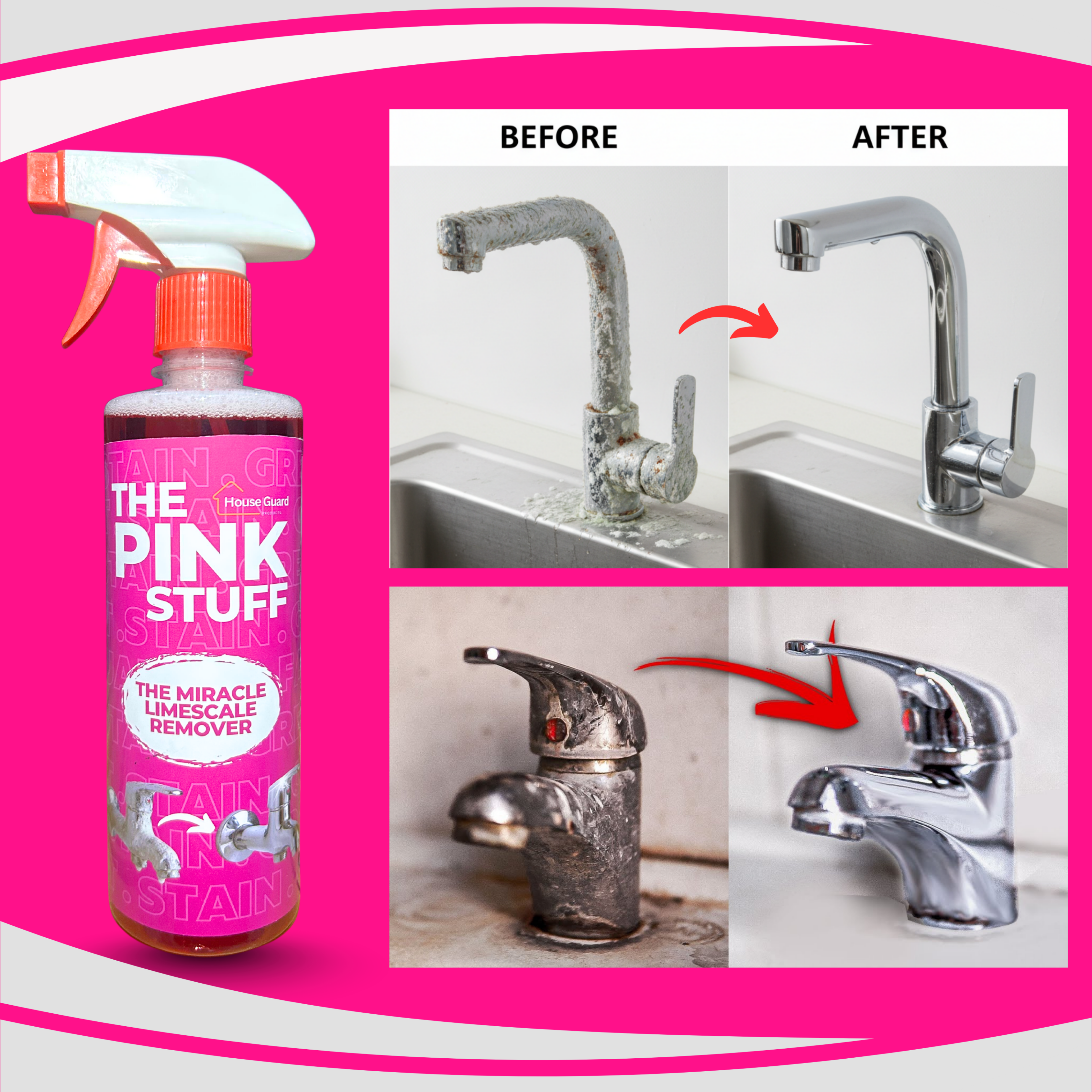 Limescale and Metal Stain Remover - The Pink Stuff 500 ml