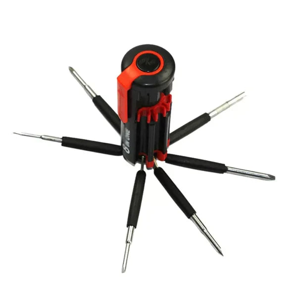 8 in 1 Screwdriver With LED Flashlight