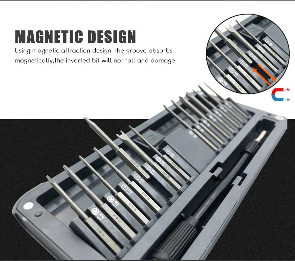 30 in 1 Magnetic Screwdriver Set With 2 Extensions