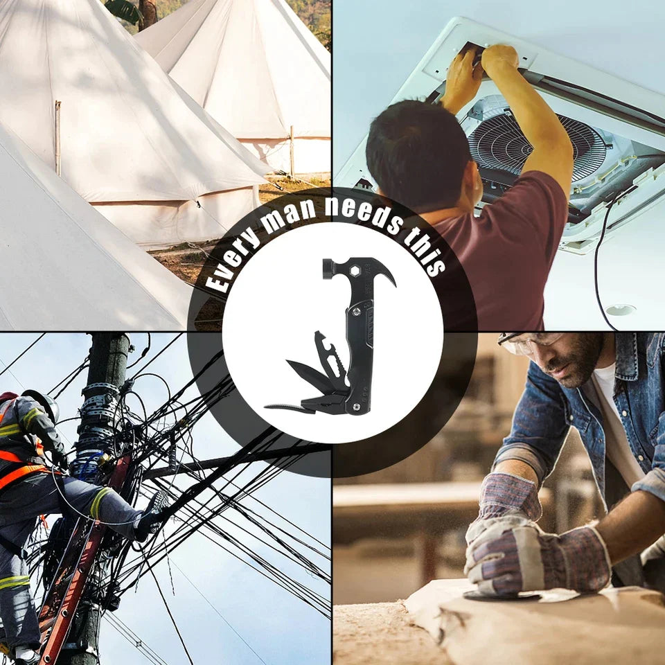 19 in 1 Multitool Claw Hammer With Plier