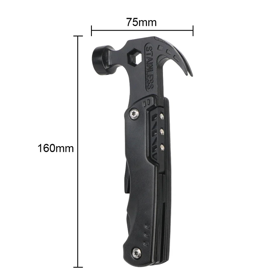 19 in 1 Multitool Claw Hammer With Plier